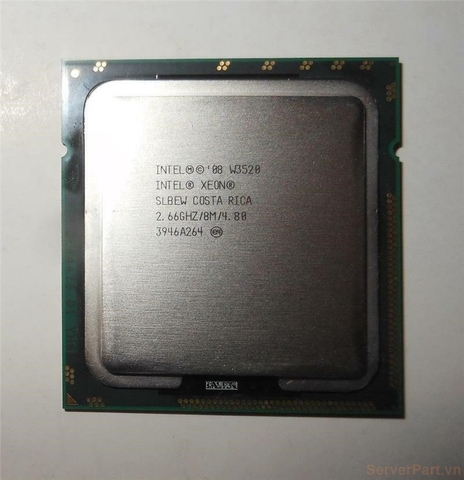 10920 Bộ xử lý CPU W3520 (8M Cache, 2.66 GHz, 4.80 GT s) 4 cores 8 threads / socket 1366