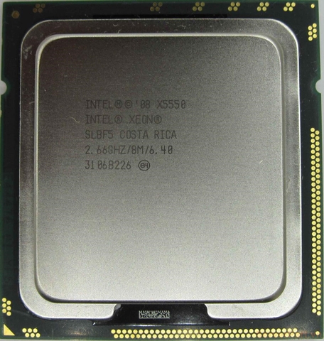 10921 Bộ xử lý CPU X5550 (8M Cache, 2.66 GHz, 6.40 GT s) 4 cores 8 threads / socket 1366