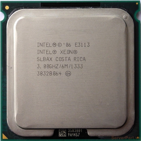 10958 Bộ xử lý CPU E3113 (6M Cache, 3.00 GHz, 1333 MHz FSB) 2 cores threads / socket 775