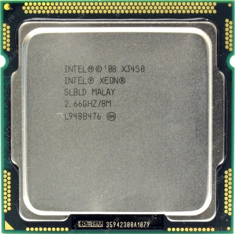 10970 Bộ xử lý CPU X3450 (8M Cache, 2.66 GHz) 4 cores 8 threads / socket 1156