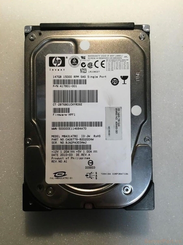 11354 Ổ cứng HDD sas HP 146gb 15k 3.5