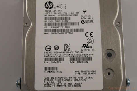 11382 Ổ cứng HDD sas HP 450gb 15k 3.5