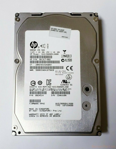 11388 Ổ cứng HDD sas HP 600gb 15k 3.5