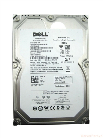 11558 Ổ cứng HDD sata Dell 750gb 7.2k 3.5