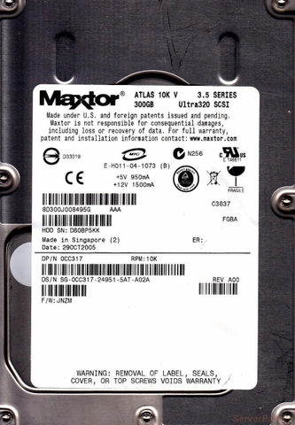 11643 Ổ cứng HDD scsi 80 pin Dell 300gb 10k 3.5