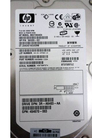 11674 Ổ cứng HDD scsi 80 pin HP 72.8gb 10k 3.5
