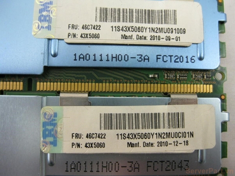 13202 Bộ nhớ Ram 2gb 2Rx8 PC2-5300F IBM fru 46C7422 pn 43X5060 opt 46C7419 MT