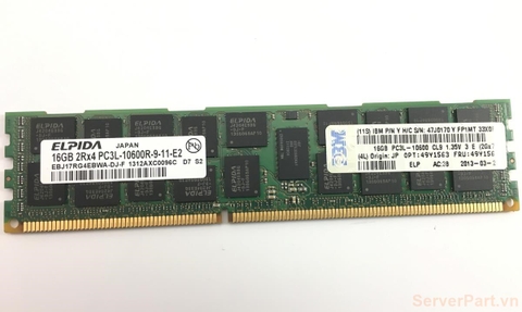 13273 Bộ nhớ Ram 16gb 2Rx4 PC3-10600R bus 1333mhz IBM fru 49Y1565 pn 47J0170 opt 49Y1563 MT