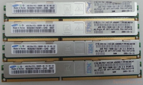13308 Bộ nhớ Ram 4gb 2Rx4 PC3-10600R bus 1333mhz IBM fru 44T1498 pn 43X5052 opt 44T1488 Hynix lùn