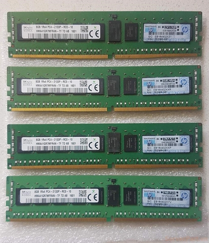 13431 Bộ nhớ Ram 8gb 1Rx4 PC4-2133p-R bus 2133mhz PC4-17000 HP pn 752368-081 726718-B21 Skhynix