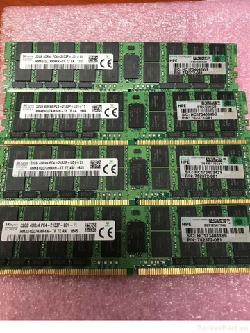 14488 Bộ nhớ Ram HP 32gb 4DRx4 PC4-2133P-L 752372-081 774174-001 726722-B21