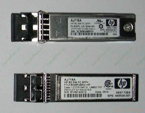 14630 Mô đun quang Module HP 8Gb FC SFP+ Transceiver 850nm AJ718A 468508-001 PLRXPL-VC-SH4-2H 5697-7265