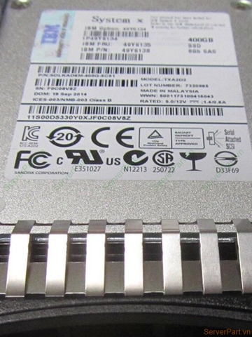 15820 Ổ cứng SSD sas IBM Lenovo 400GB 2.5