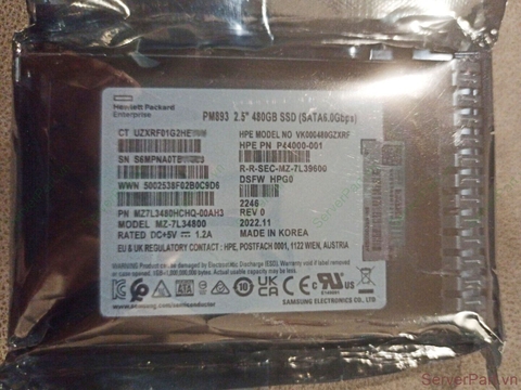 17387 Ổ cứng SSD SATA HP HPE 480GB 2.5