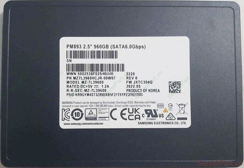 17425 Ổ cứng SSD SATA Samsung 960GB 2.5
