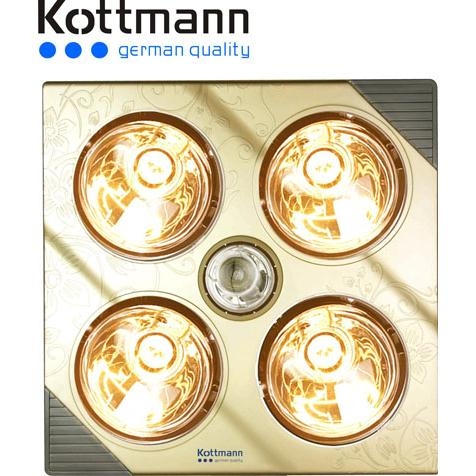 Đèn sưởi nhà tắm Kottmann 4 bóng vàng