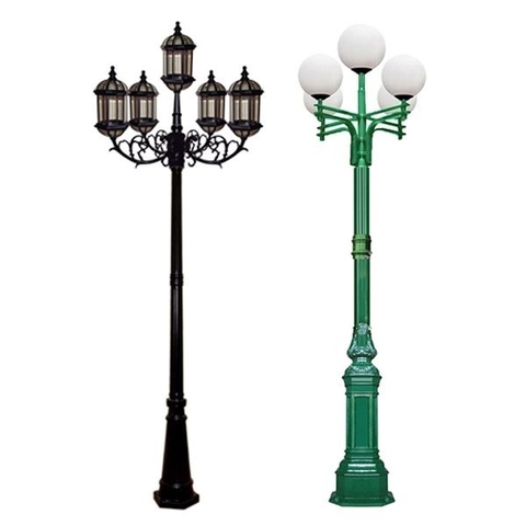 Cột đèn sân vườn 5 bóng - Thi công theo yêu cầu