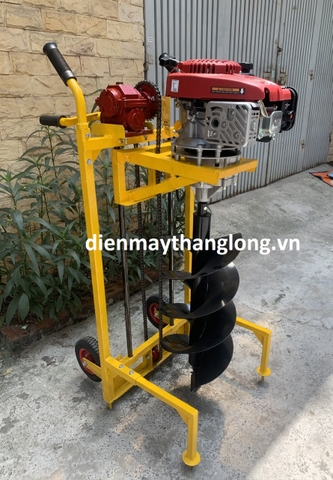 Máy khoan đất 4 thì  Loncin 139cc giàn nâng hạ giá đỡ