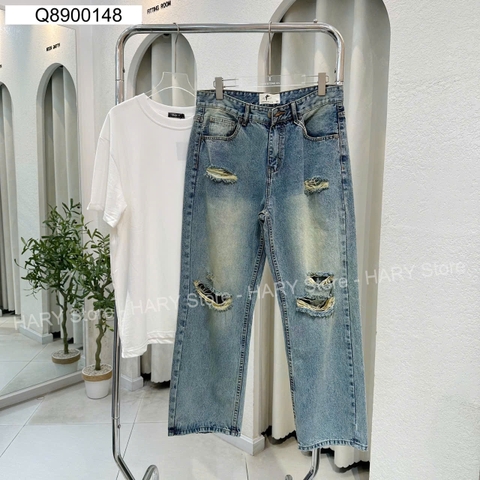QUẦN DENIM & MYLIFE - JEAN SUÔNG RÁCH QJ21
