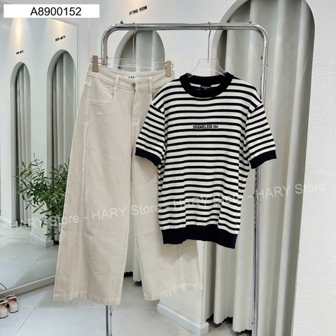 SHAMELESS CLUB - ÁO LEN DỆT KIM SỌC CỔ TRÒN
