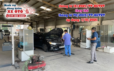 Thông tư 16/2021/TT-BGTVT về đăng kiểm xe cơ giới đường bộ