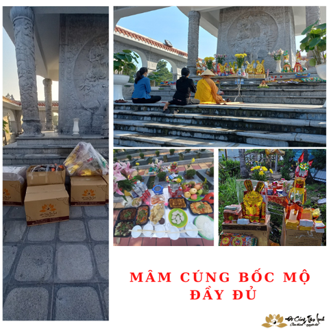Mâm Cúng Bốc Mộ Tại Nghĩa Trang Bình Dương