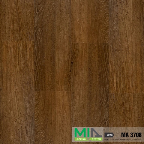 Sàn nhựa hèm khóa vân gỗ MIA 3708