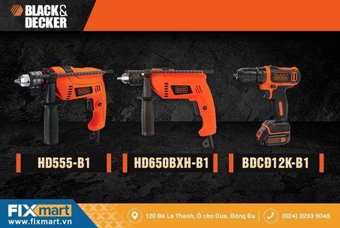 3 LOẠI MÁY KHOAN NĂNG SUẤT GIÁ RẺ CHÍNH HÃNG BLACK & DECKER