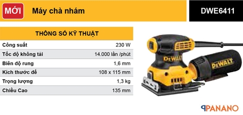 DEWALT Máy chà nhám DWE6411-B1