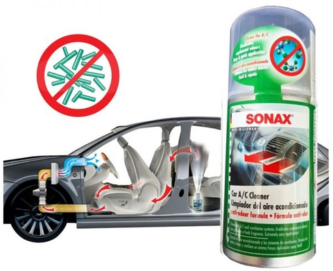 SONAX KHỬ MÙI DIỆT KHUẨN DÀN LẠNH ĐIỀU HÒA Ô TÔ (A/C Cleaner 323100)