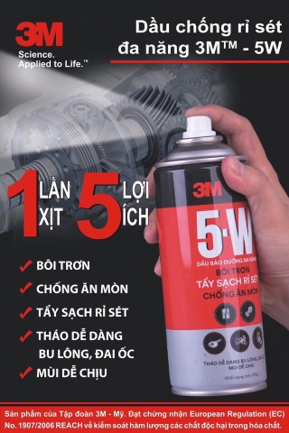 Chất tẩy và bôi trơn đa năng 5 way