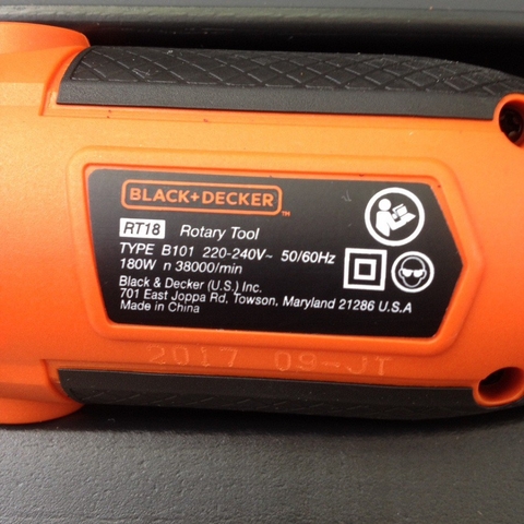 Black&Decker Máy mài cầm tay 180W B&D RT18KA-B1