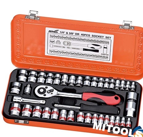 Mitools Bộ tuýp 1/4'' và 3/8'' 40 chi tiết 0123501