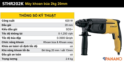 Máy khoan búa Stanley STHR202K-B1