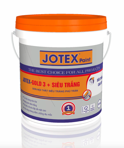 Jotex Sơn nội thất SIÊU TRẮNG PHỦ TRẦN GOLD 3+ SIÊU TRẮNG (6.1kg)