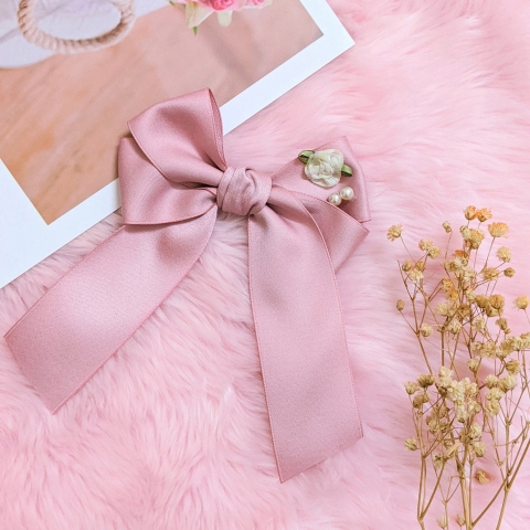 Cilla Kẹp tóc đuôi dài màu hồng Hati