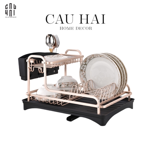 KỆ CHÉN DĨA ROSE GOLD SS25