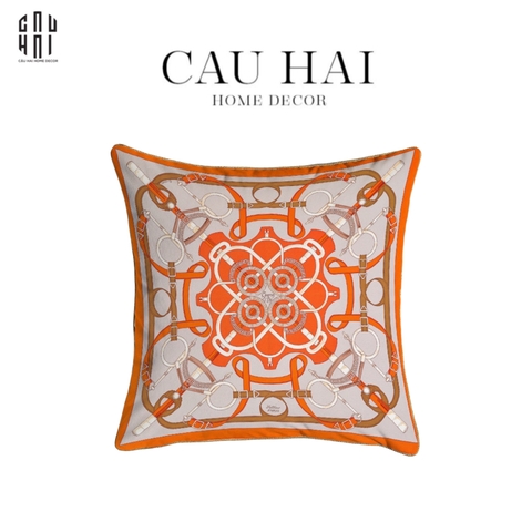IMPERIAL SIGNATURE - VỎ GỐI NHUNG CAO CẤP EPERON D'OR 45. -  ORANGE