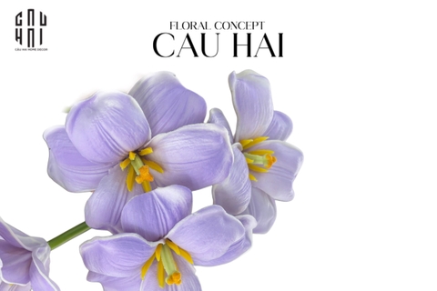 SET 2 CÀNH HOA TULIP BLOOMING LIGHT PURPLE