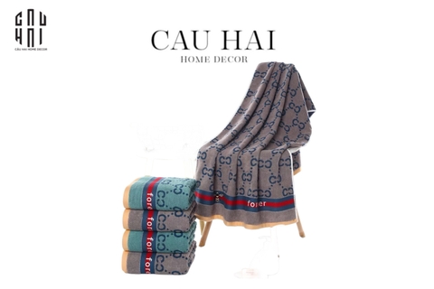 SET KHĂN TẮM 70x140 & 34x75 5 SAO - GALANTE  - CACAO & BLEU MARINE