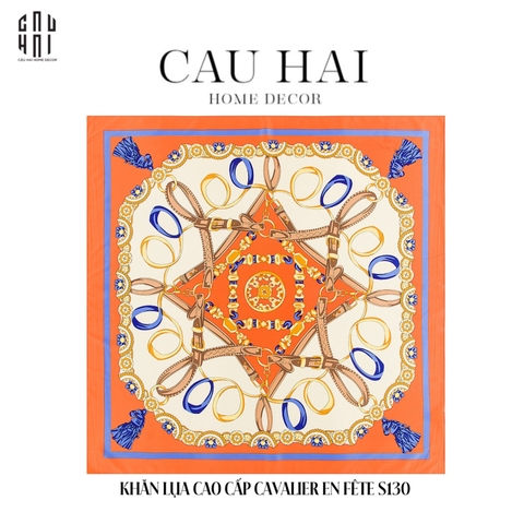 KHĂN LỤA CAO CẤP CAVALIER EN FÊTE S130