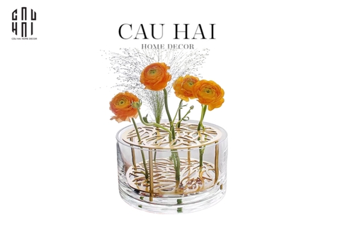 MAISON DE LUXE - KHAY THUỶ TINH CẮM HOA  - LES FLEURS — GRILLE DORÉE ÉDITION