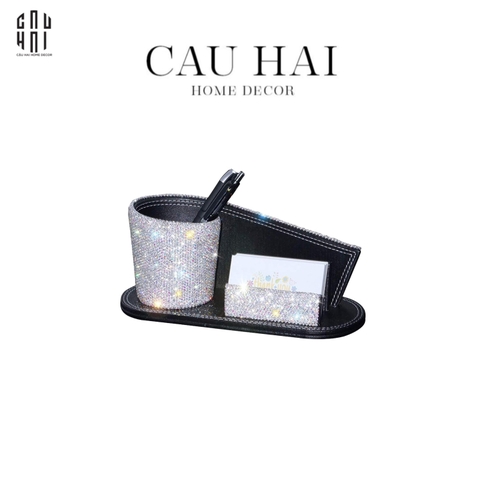 KHAY BÚT ĐÍNH KIM CƯƠNG BLING BLING CURVES