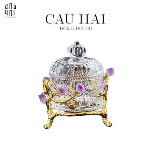 HOME COUTURE - LỌ KẸO BRASSON CRYSTAL JEWELRY  DELIGHT - AMETHYST SS25