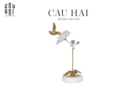 HOME COUTURE - TƯỢNG  CHIM HOÀNG YẾN-  BRASSON JEWELRY PETAL EMBRACE CANARI SS25