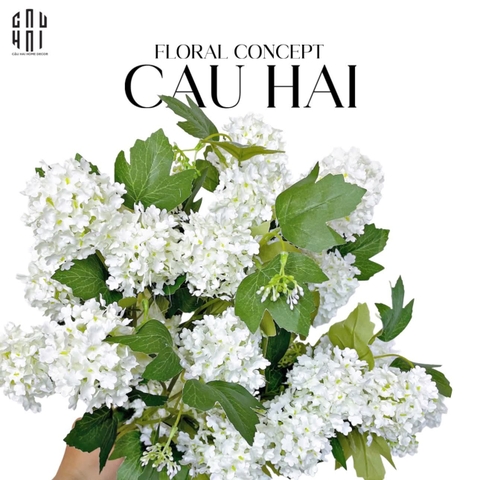 SET 2 CÀNH CẨM TÚ CẦU MINI - TRẮNG