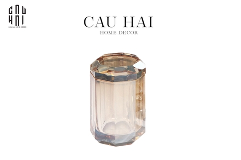LỌ CRYSTAL FACET H10.5 – CHAMPAGNE