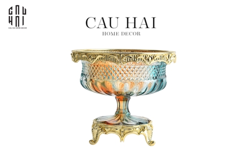 HOME COUTURE - BRASSON RAINBOW CRYSTAL BOWL  