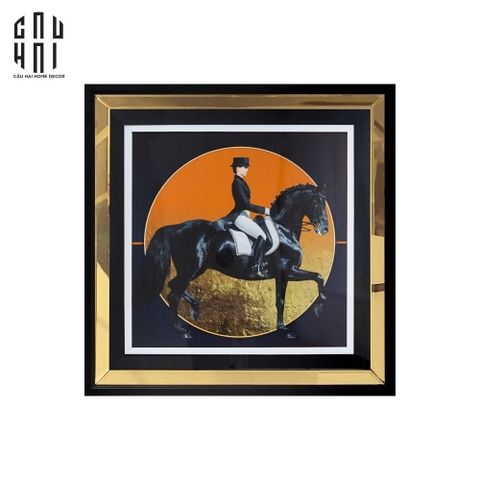 TRANH CANVAS GOLDEN DARKNIGHT 95X95CM - KHUNG GỖ CÓ KÍNH