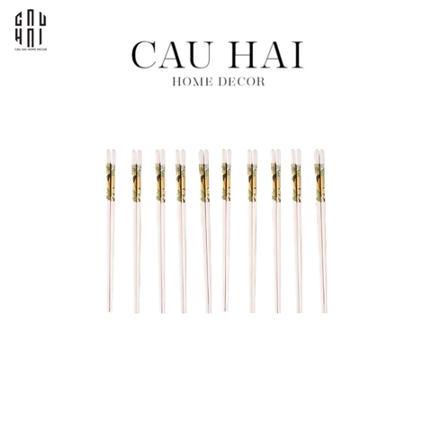 SET 10 ĐÔI ĐŨA SỨ BST KHỔNG TƯỚC HOÀNG KIM